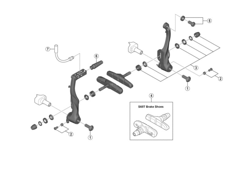 Shimano Brake inner cable lead pipe 135 degree