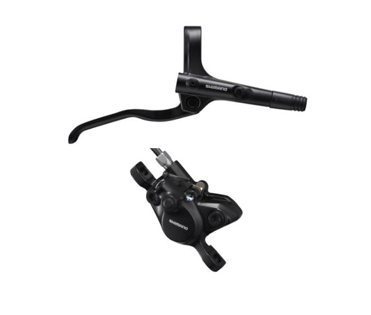 Shimano BR-MT200 / BL-MT200 bled brake lever/post mount calliper, black, front right