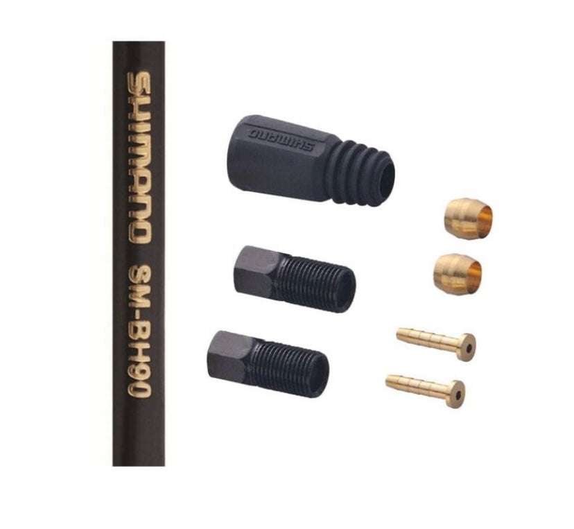 Shimano SM-BH90 disc brake cuttable hose, straight/straight banjo, front, black