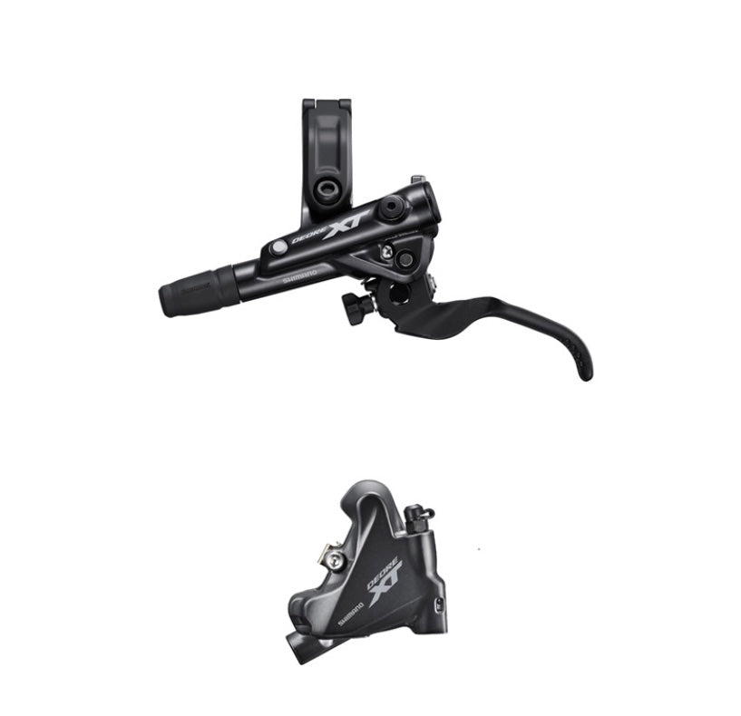 Shimano BR-M8110/BL-M8100 XT bled brake lever/flat mount calliper, rear left