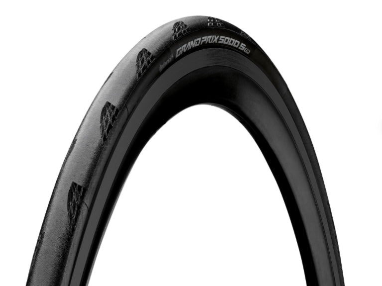 Continental Grand Prix 5000S Tubeless Ready Tyre - Foldable Blackchili Compound 2021: BLACK/BLACK 700X30C