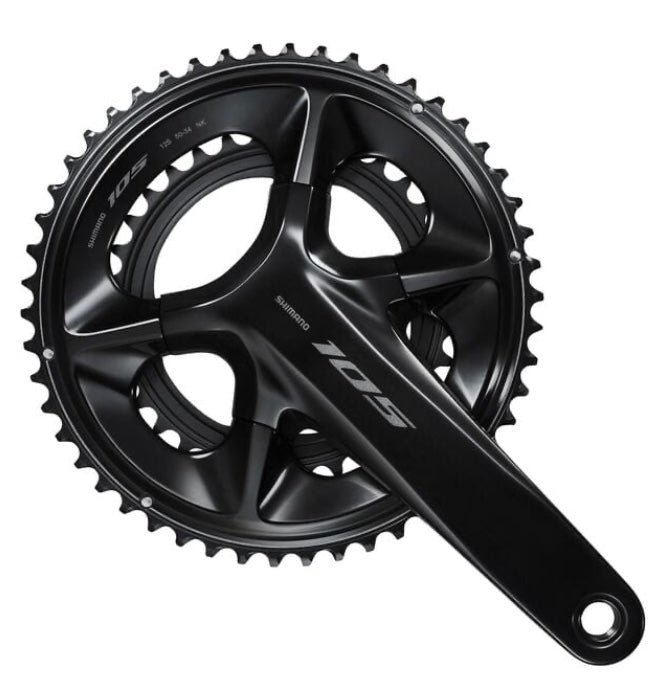 Shimano FC-R7100 105 double 12-speed chainset, HollowTech II 165 mm 50 / 34T, black
