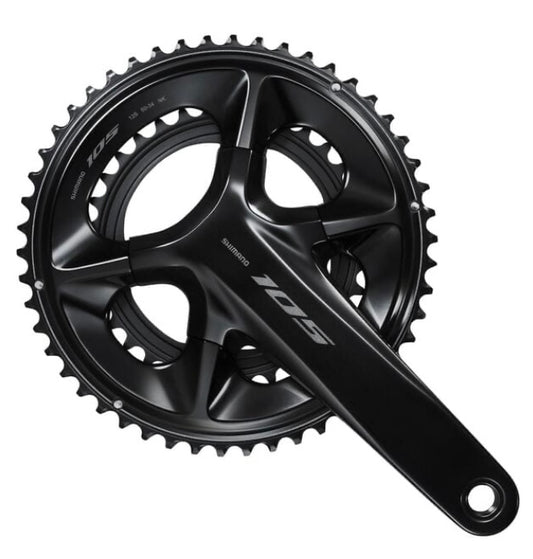 Shimano FC-R7100 105 double 12-speed chainset, HollowTech II 165 mm 50 / 34T, black