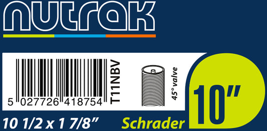 Nutrak 10 1/2 x 1 7/8 inch (270 x 47-203) Schrader inner tube with 45 degree valve