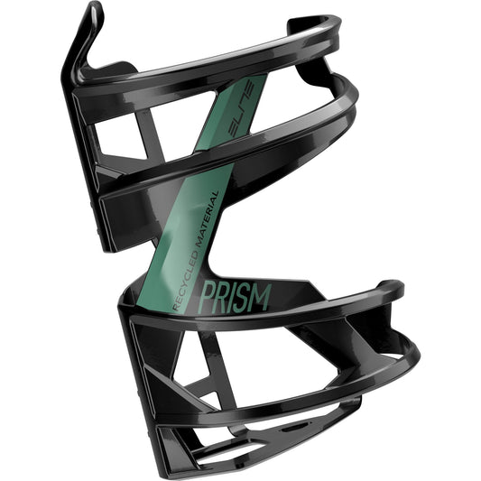 Elite Bottle Cage - Prism Recycled right hand side entry, gloss black / green