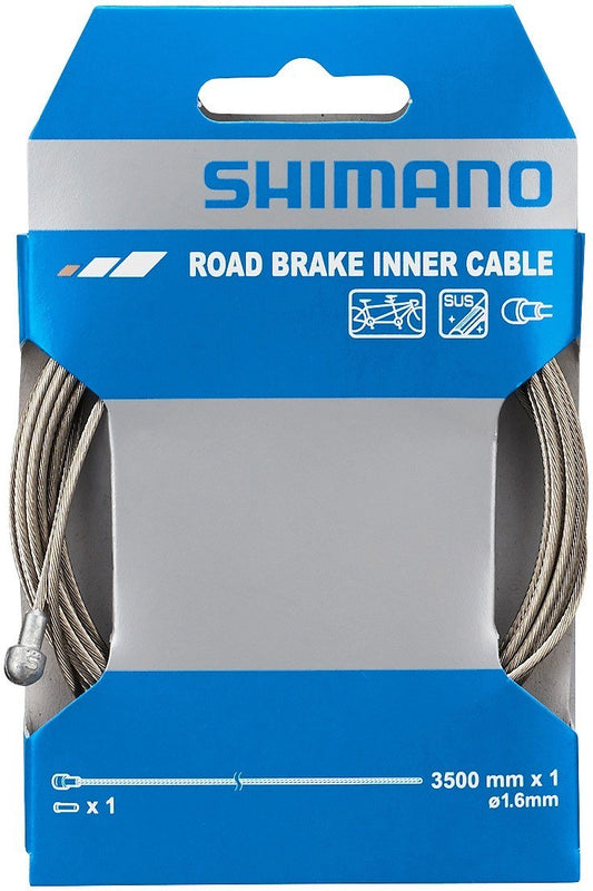 Shimano Road tandem stainless steel inner brake wire,1.6 x 3500 mm, single