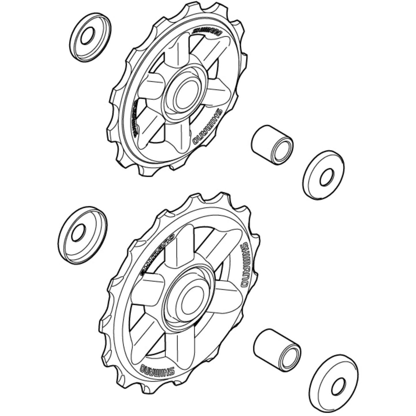 Shimano Guide/Tension pulley set